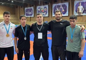کسب مدال طلا؛ نقره و برنز توسط تیم کشتی فرنگی نوجوانان آمل