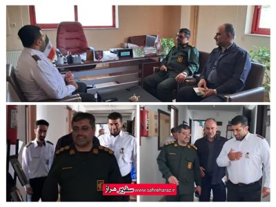 دیدار و بازدید فرمانده سپاه آمل از سازمان آتش نشانی شهرستان