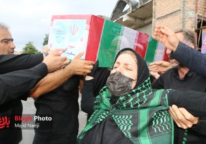 وداع با پیکر شهید سعید محمودی در آمل