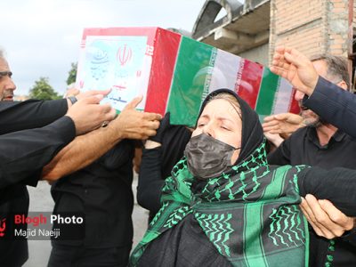 وداع با پیکر شهید سعید محمودی در آمل