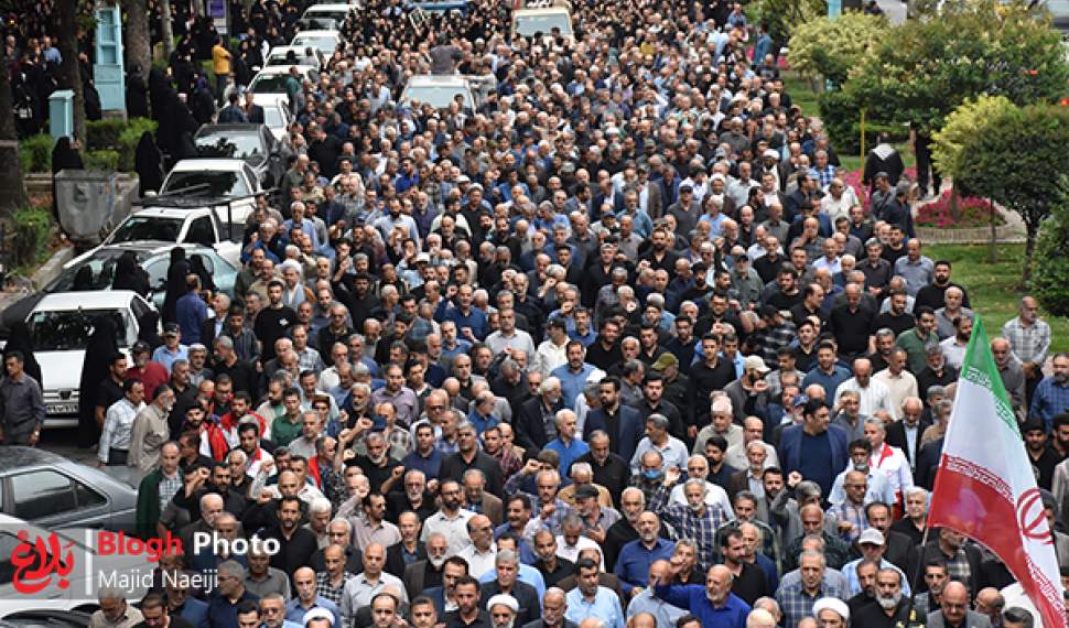 تشییع پیکر شهید مجید تجن‌جاری ‌در آمل