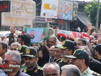 مراسم تشییع پیکر سرباز شهید «امیرحسین صالحی»