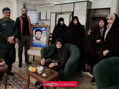 دیدار صمیمی فرمانده سپاه آمل با مادر شهید