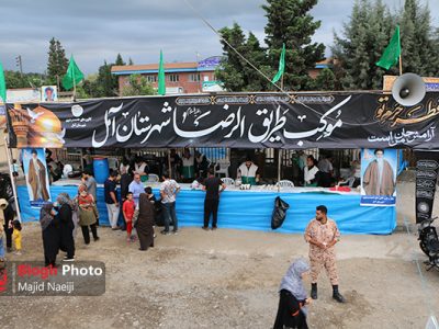گزارش تصویری/در سایه‌سار عشق رضوی؛ برپایی موکب «طریق الرضا» در آمل
