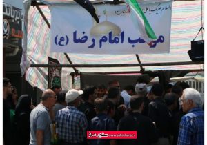 برپایی موکب پذیرایی توسط بسیجیان جامعه پزشکی آمل در سالروز شهادت امام رضا(ع)