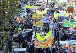 راهپیمایی ۱۳ آبان آملیها در قاب تصویر