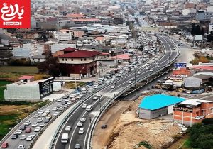 پل سهراه جویبار ساری زیر بار ترافیک رفت