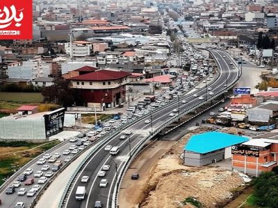 پل سهراه جویبار ساری زیر بار ترافیک رفت