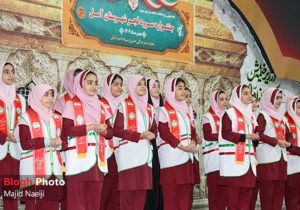 اجرای پرشور سرودهای انقلابی در آمل