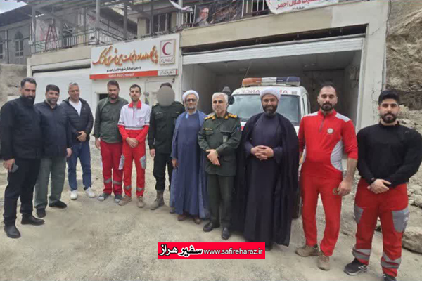 فرمانده سپاه آمل از پایگاه امداد هلالاحمر در گزنک لاریجان بازدید کرد