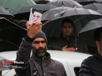 غوغای آملی ها زیر بارش باران