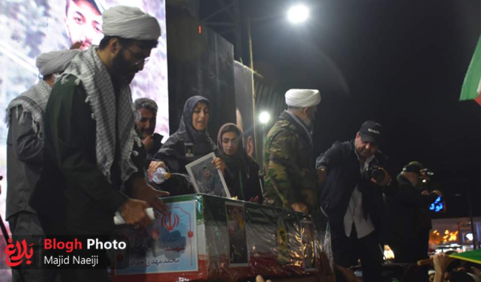 آئین وداع با پیکر مطهر شهید «محمدمهدی حداد» در آمل