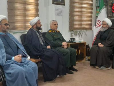 دیدار نوروزی فرمانده سپاه آمل با امام جمعه شهرستان