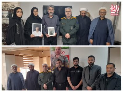 دیدار فرمانده سپاه آمل با خانواده‌های دو شهید مدافع امنیت در آغاز سال ۱۴۰۵