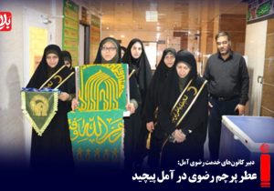 عطر پرچم رضوی در آمل پیچید