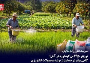 توزیع ۱۲۵۰ تن کود اوره در آمل