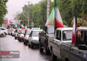 رژه بزرگ خودرویی «جان فدایان ایران امام رضایی» در آمل